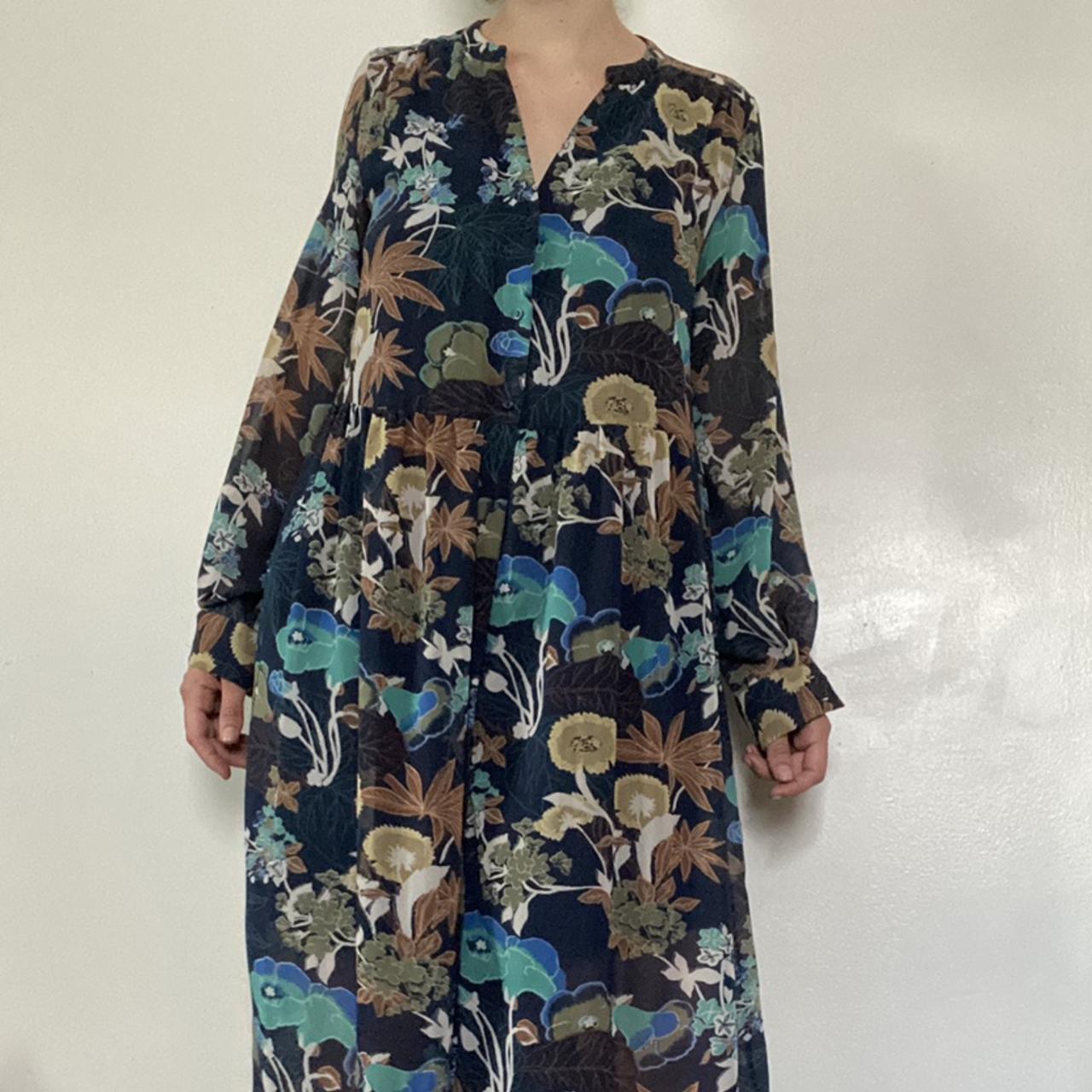 Vestido largo floreado H&M