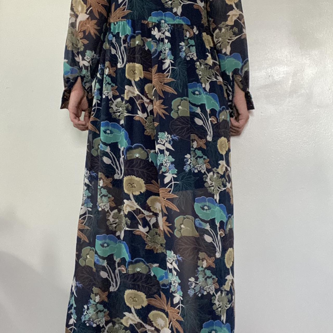 Vestido largo floreado H&M