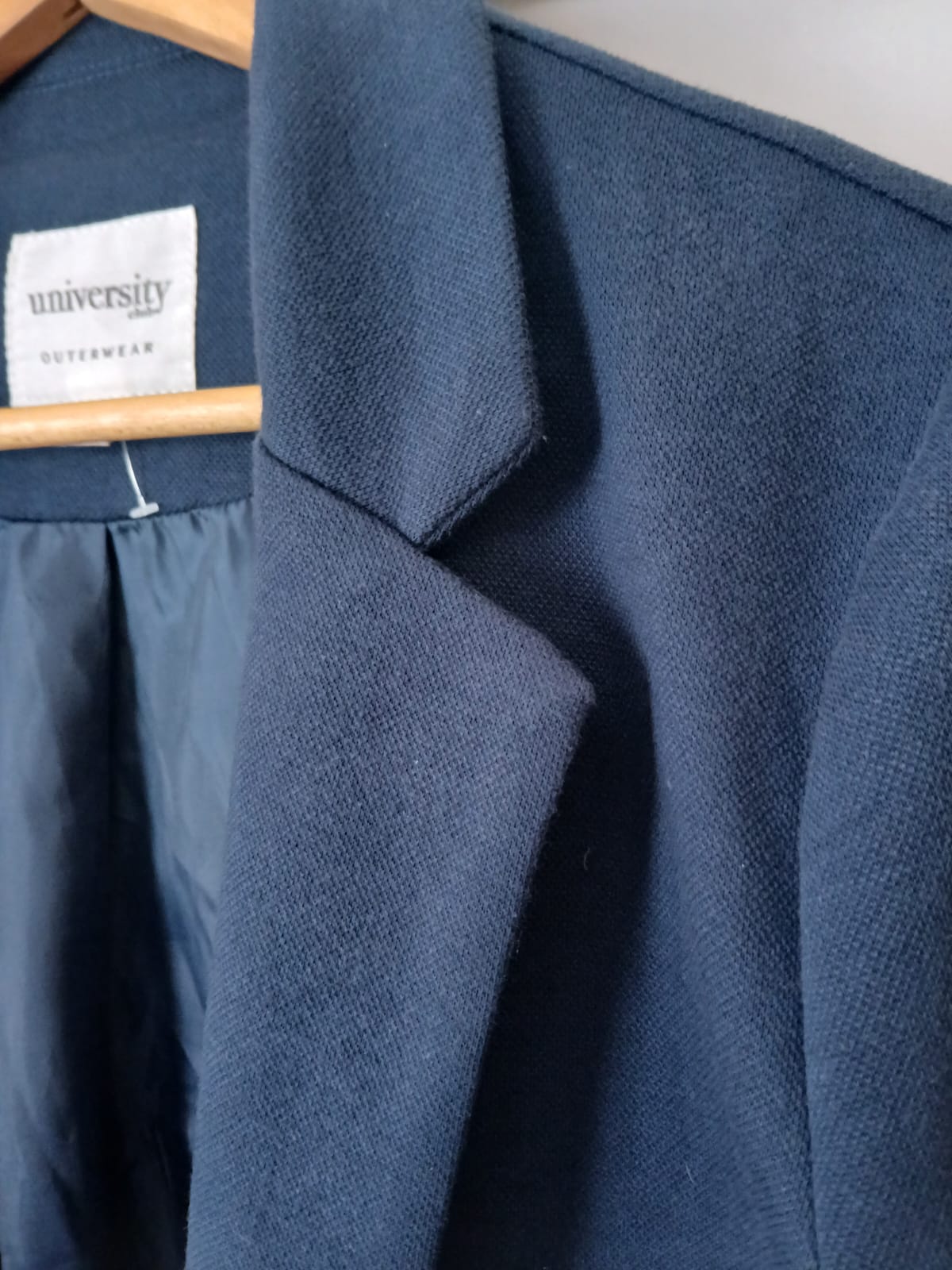 Blazer tipo cardigan azul