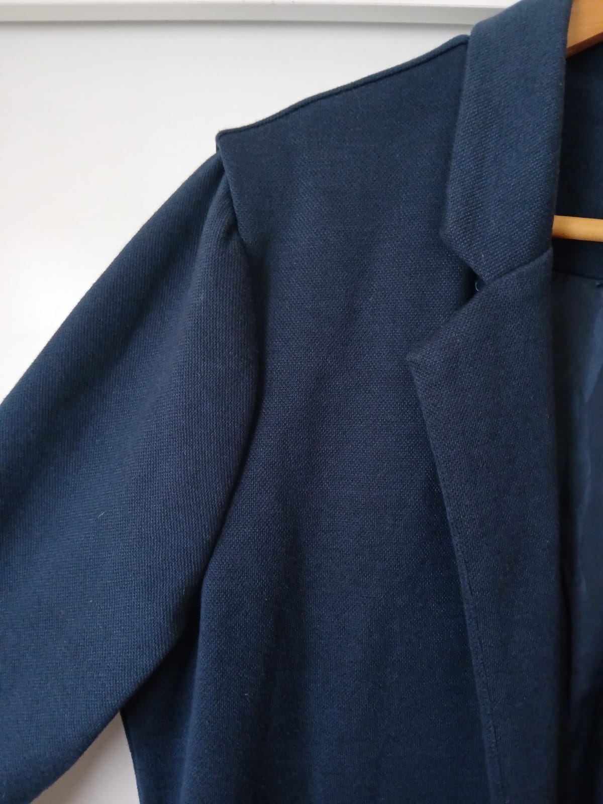 Blazer tipo cardigan azul