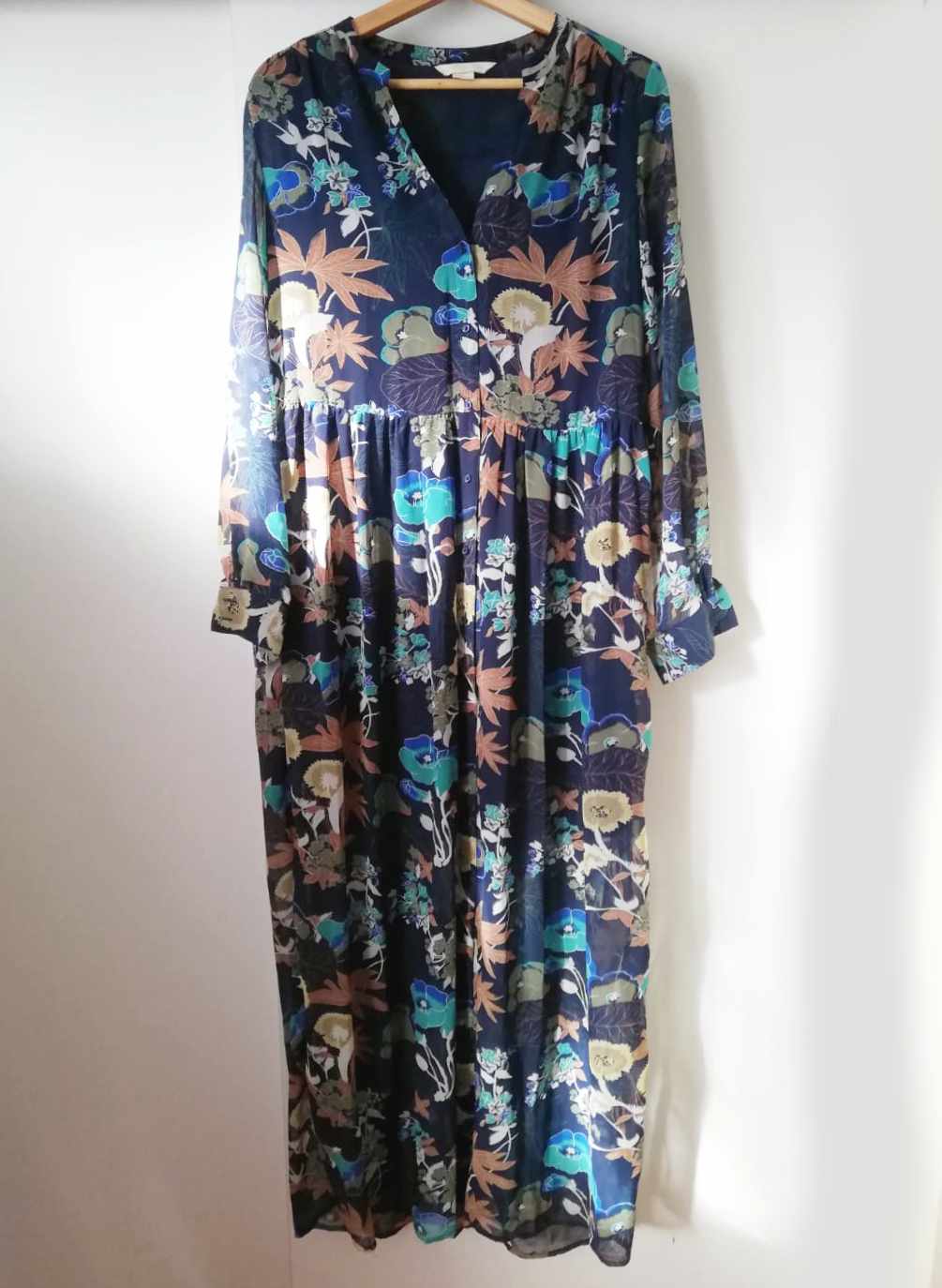 Vestido largo floreado H&M