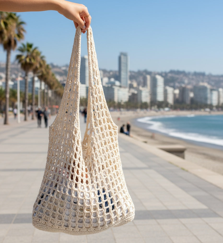 Bolso playero crochet