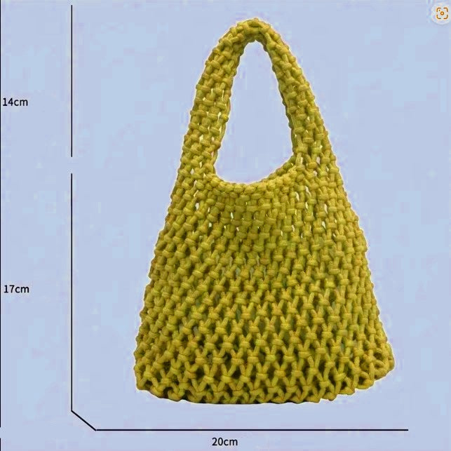 Bolso pequeño tejido amarillo