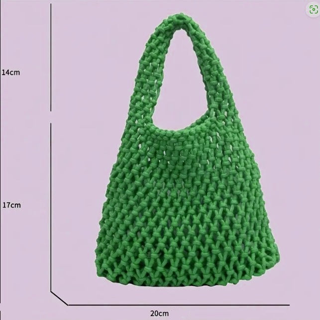 Bolso pequeño tejido verde
