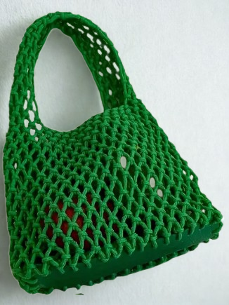 Bolso pequeño tejido verde