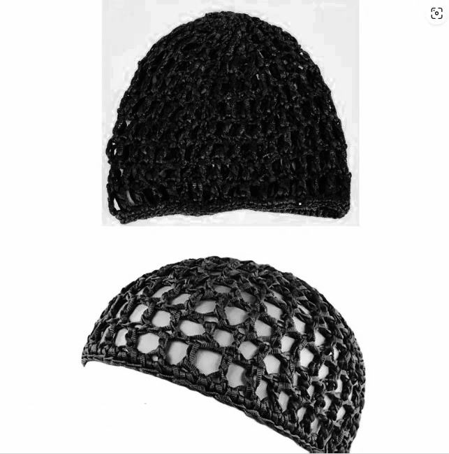 Casquete tejido negro