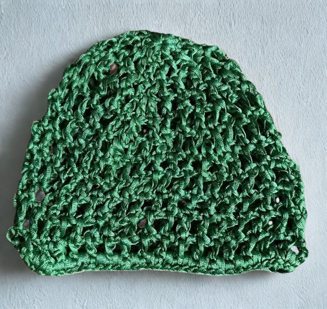 Casquete tejido verde
