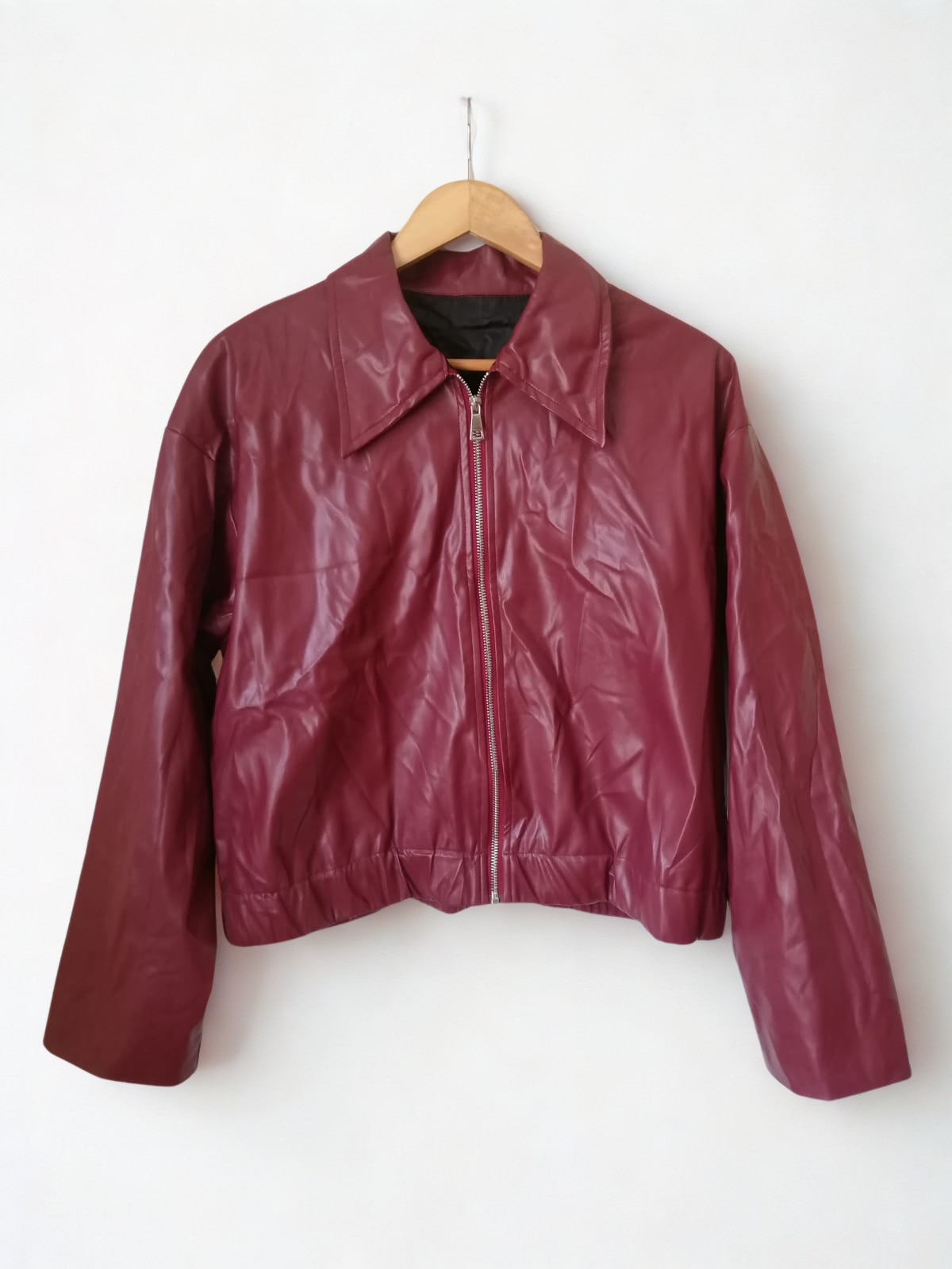 Chaqueta pu (cuerina) burdeo
