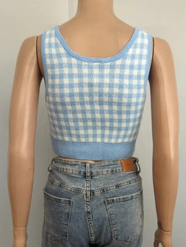 Crop top celeste
