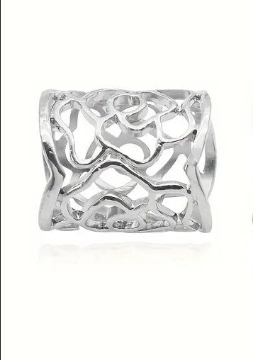 Anillo plateado para pañuelo