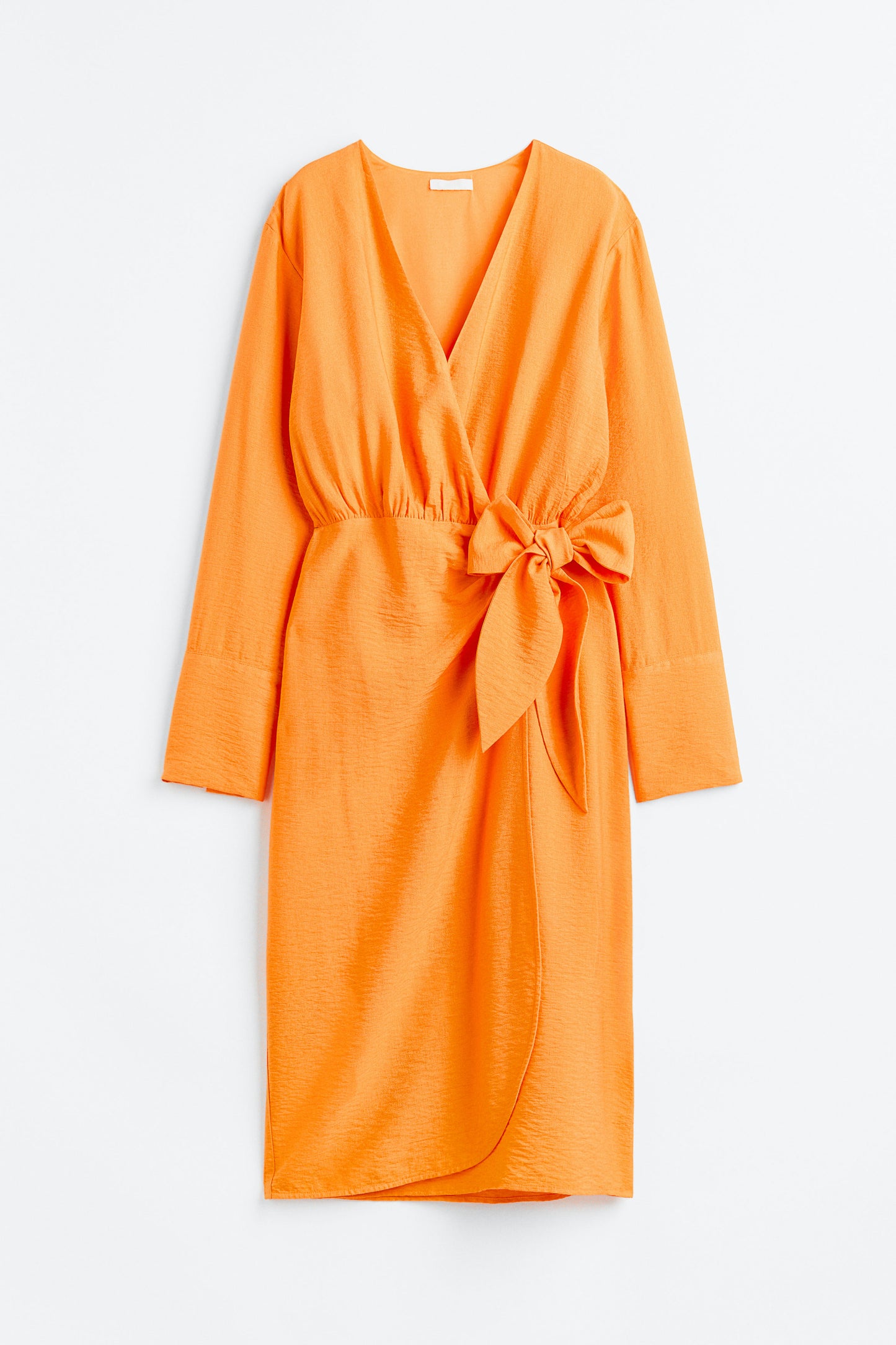 Vestido midi naranjo H&M