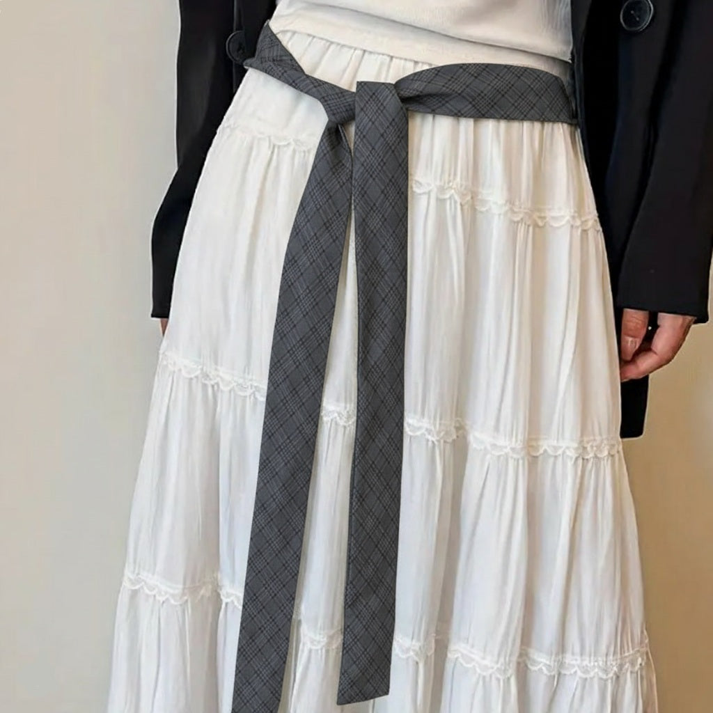 Pañuelo tipo corbata gris