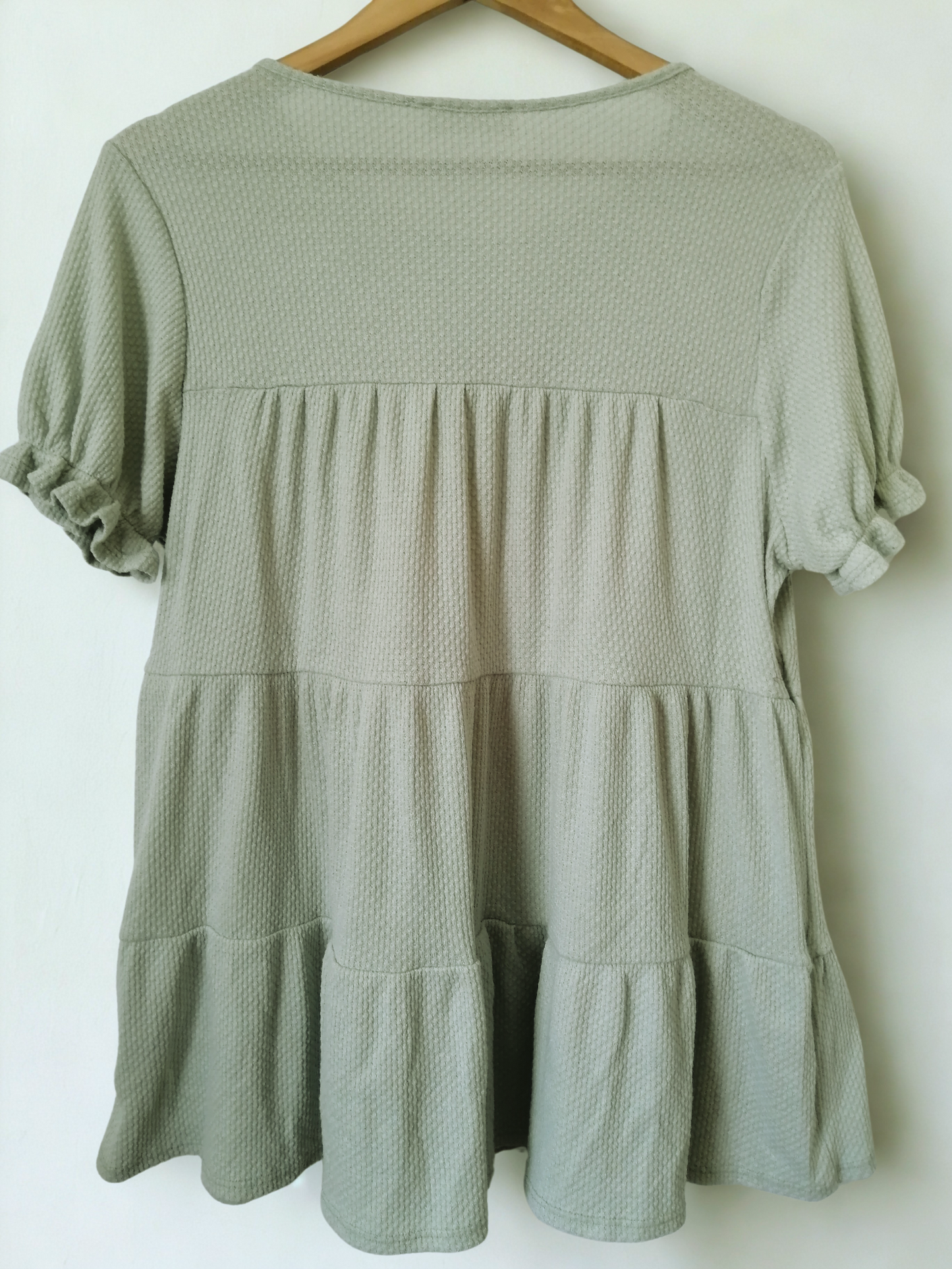 Polera larga de hilo verde
