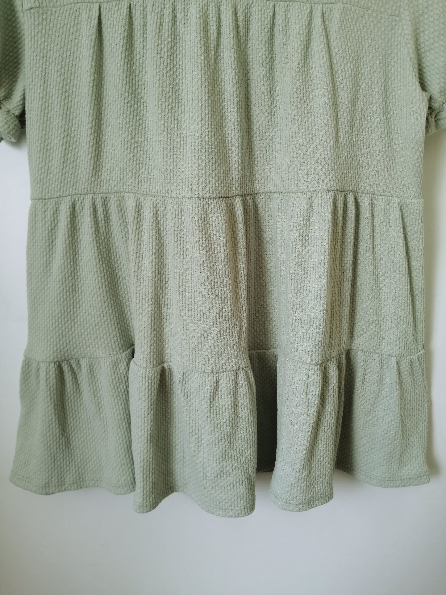 Polera larga de hilo verde