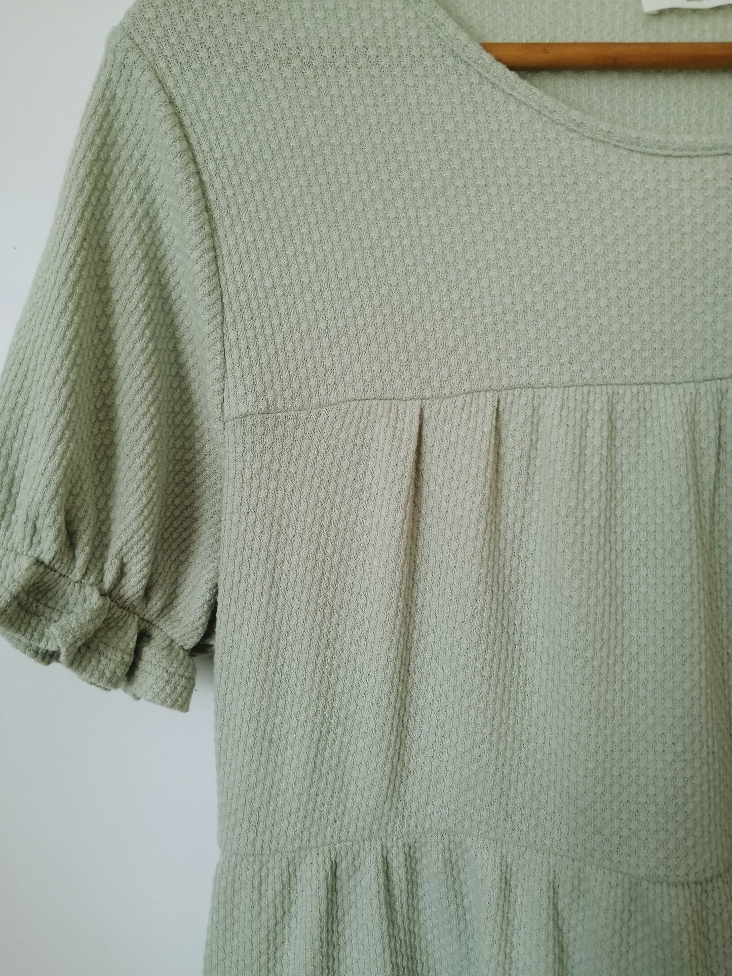 Polera larga de hilo verde