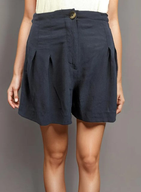 Short tela azul marino