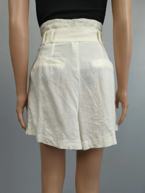 Short blanco lino