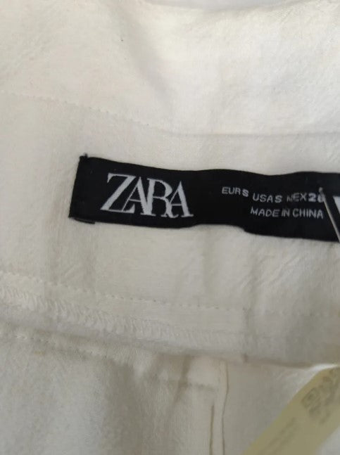 Short blanco lino