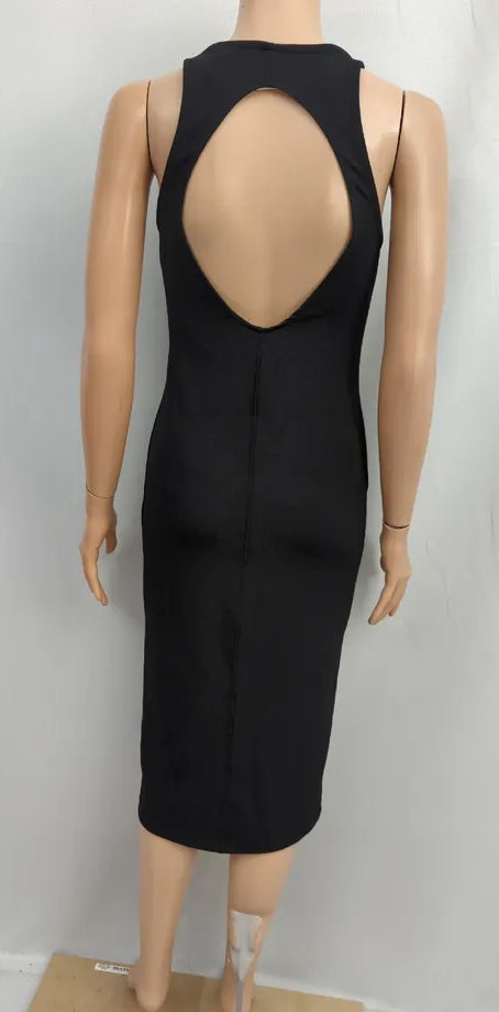 Vestido midi negro