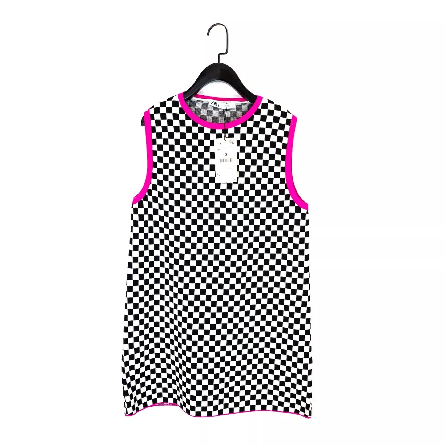Vestido corto b&n Zara