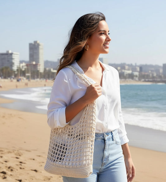 Bolso playero crochet