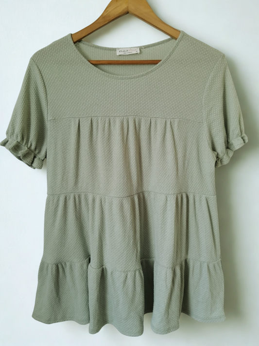 Polera larga de hilo verde