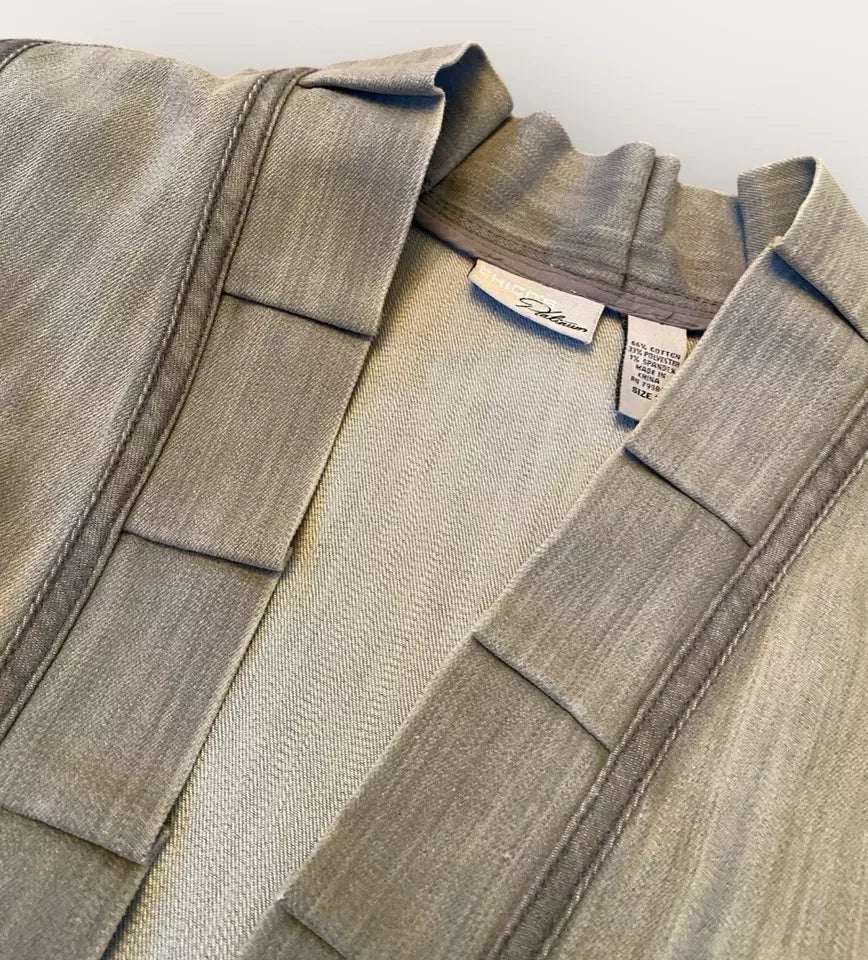 Chaqueta de jeans gris